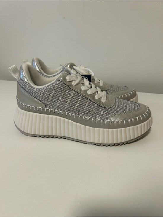 Universal Thread Shoes - Universal Thread Silver Gray Textured Platform Sneakers